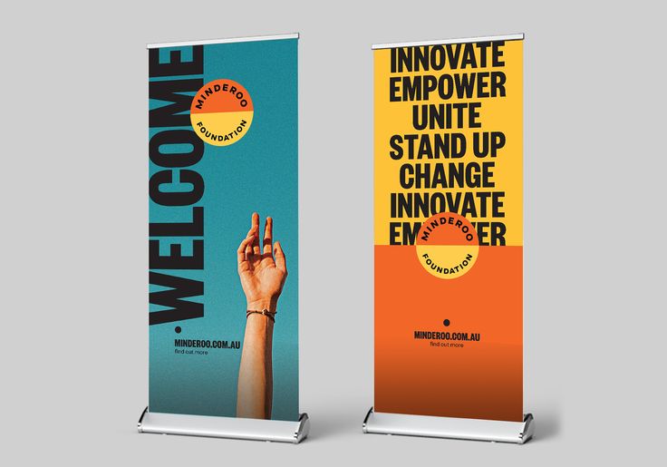 Ilustrasi Roll Up Banner (Photo by Carl Ong on Behance)